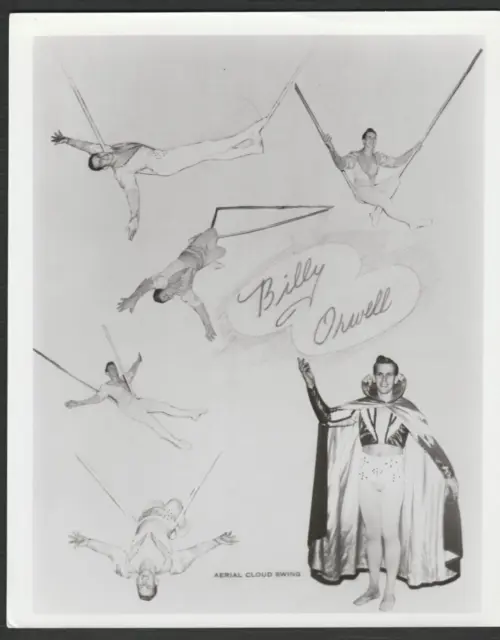1960s Circus Act Acrobat Billy Orwell Original Photo Still Aerial Cloud Swing