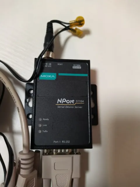 Moxa nport 5110a LAN RS232 Schnittstelle gebraucht mit NT und Serielkabel