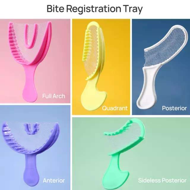 JMU Disposable Dental Bite Registration Trays for Teeth Molds, Multiple Sizes