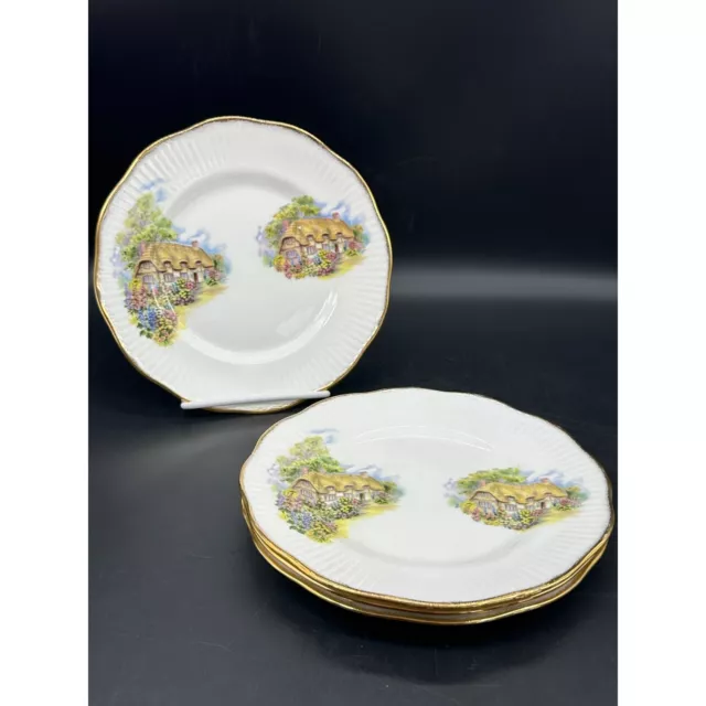 Elizabethan China England Set of 4 Dessert Luncheon Plates EUC Vintage