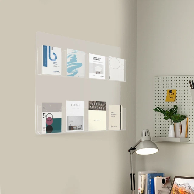 8 Slots Clear Acrylic Flyer Pamphlet Display stand Acrylic Business Card Holder
