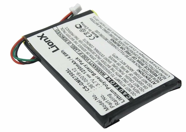 Battery for Garmin Edge 605 Edge 705 361-00019-12 1250mAh/4.63Wh LIONX
