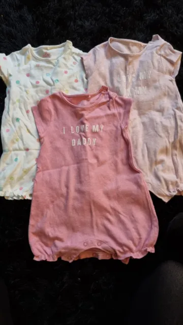 Next baby girl rompers 12-18 months pink