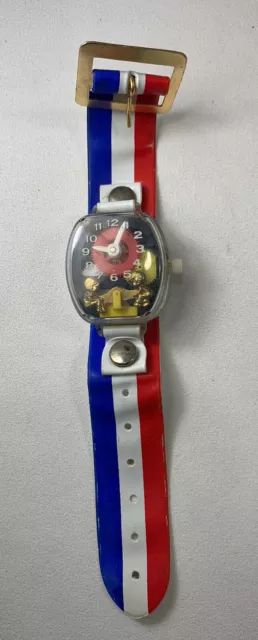 Vintage 1970s Childs Watch Mechanical See Saw Teeter Totter by Merry USA **READ