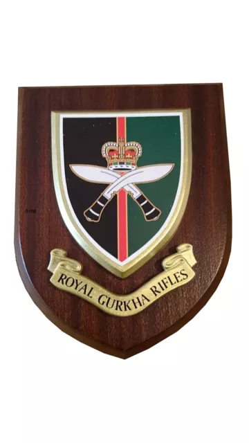 Royal Gurkha Rifles Military Wall Plaque UK Hand Made for MOD