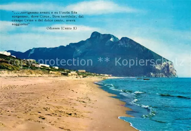 73250700 San_Felice_Circeo Isola Eea Profilo della Maga Circe Spiaggia Strand Sa