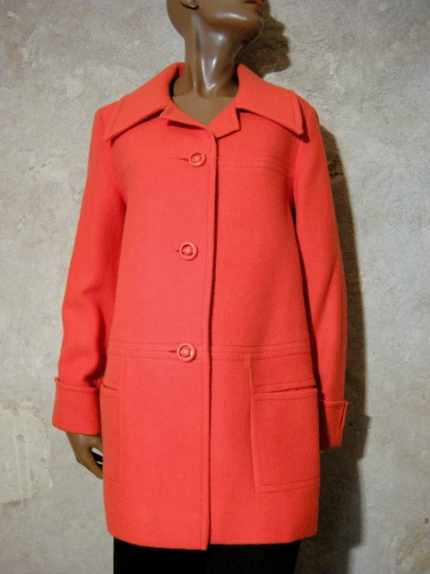 Manteau Vintage Années 1970, Couleur Beige, Taille 38/40 - Style Rétro, Marque Profil, Très Bon état