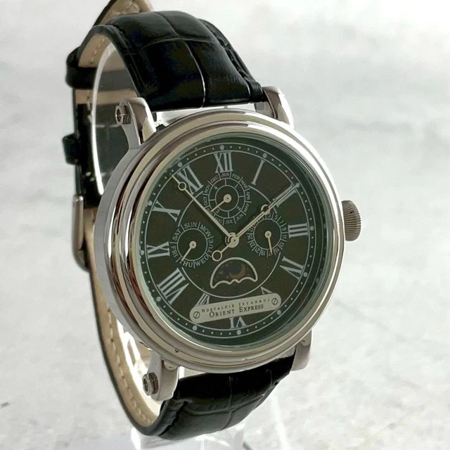 Montre Chronographe Racer Orient Avec Phase De Lune - Référence J38907-80CS - Vintage Des Années 1990 - Neuf Avec étiquettes
