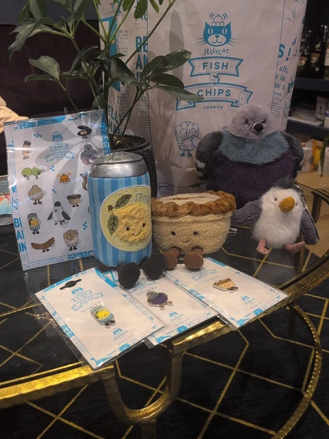 JELLYCAT WORLD EXCLUSIVE London Selfridges fish & chips complete