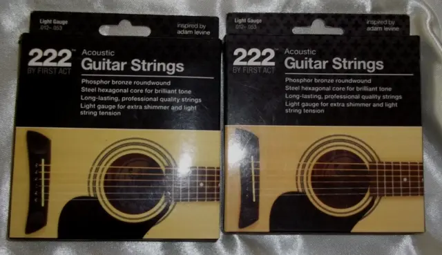 Acoustic Guitar Strings First Act 222 Inspired By Adam Levine Full New Set Plus
