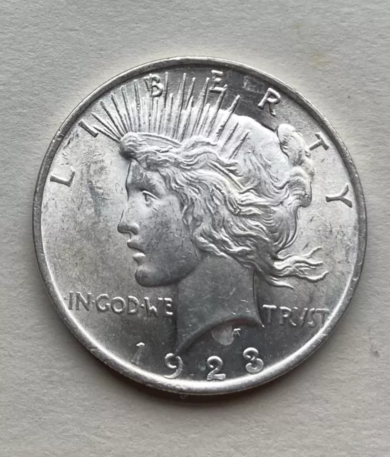 1923-P Peace Dollar Brilliant Uncirculated Condition-Genuine Us 90% Silver Coin