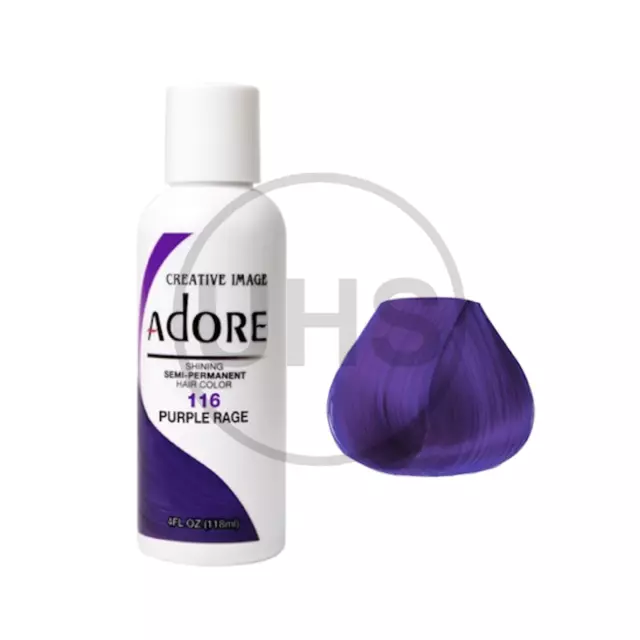 Adore Semi Permanent Purple Rage Hair Colour 116 - 118ml | AUS SELLER