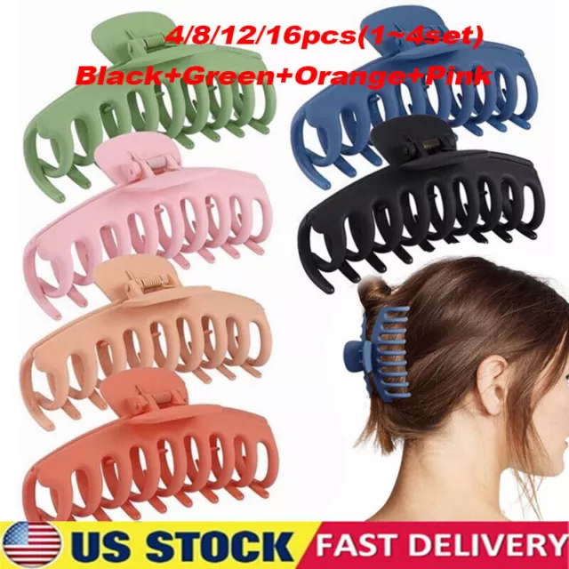 4PCS Large Claw Clips for Thick Thin Hair, Banana Hair Clips for Women Girls US