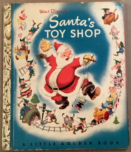 VG 1950 HC Little Golden Book "A" 1st Edition Santa's Toy Shop Al Dempster