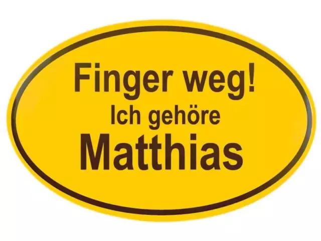 Magnet Flaschenöffner Ortsschild Design - Matthias