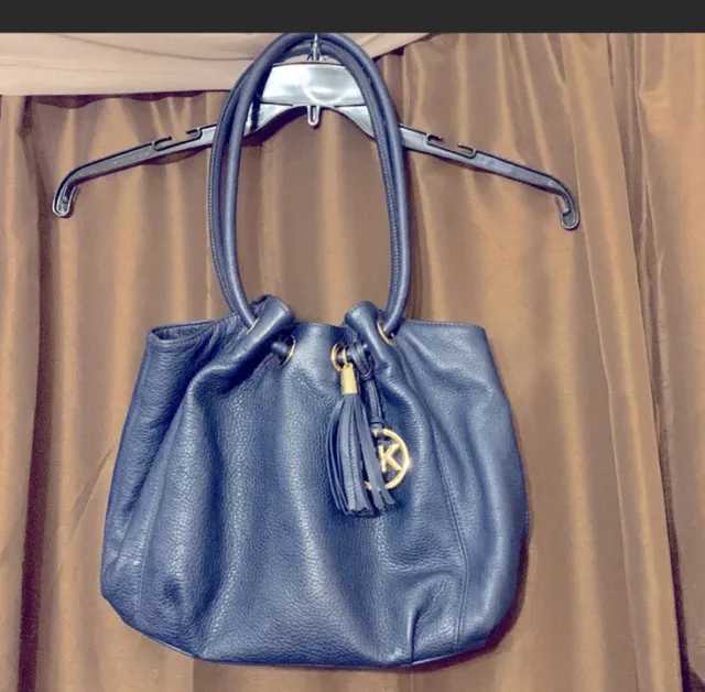 MICHAEL Michael Kors Astor Large Ring Tote Bag Hobo Purse Blue $325