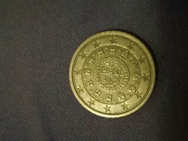 PIÈCE de 50 cent euro portugal 2002 belle pièce Rare