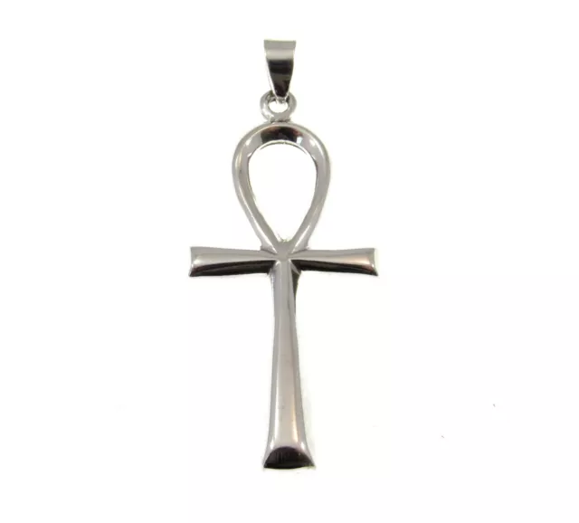 Large Solid 925 Sterling Silver Egyptian ANKH Cross Pendant, Key of Life