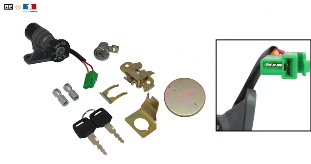 Kit Serrure Complet Neiman + Selle + Réservoir 4+1 Fils Pour Kymco Agility 50 4T – 2 Clés Neuf