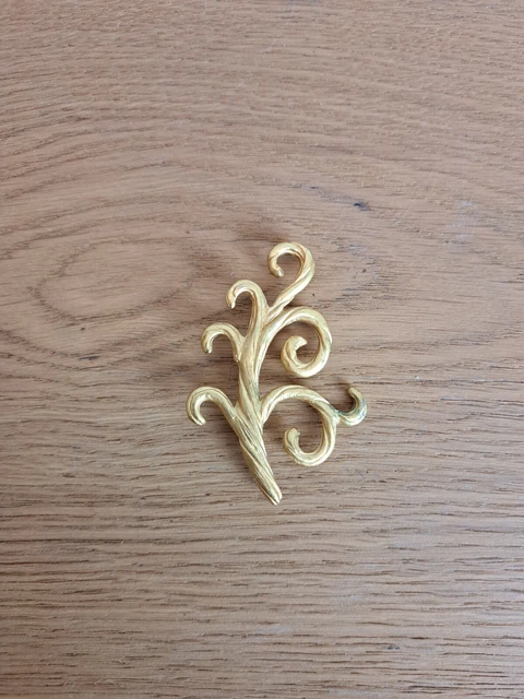 Broche Vintage Yves Saint-Laurent YSL Haute Couture - Métal Doré - Rare Et Grande - Occasion