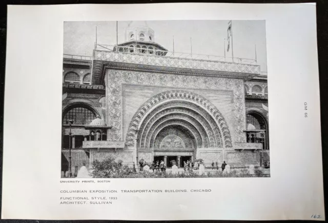 Chicago World's Fair 1893 Columbian Exposition / 2 Architectural Photo Prints 