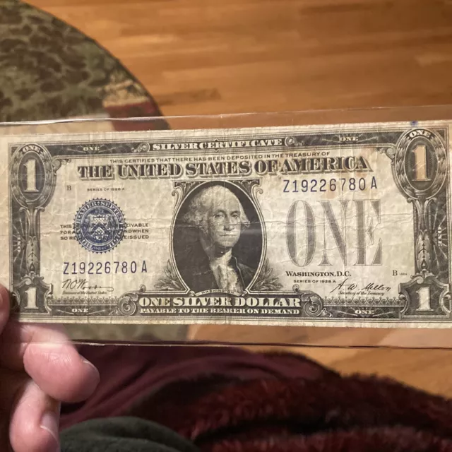 FUNNY BACK $ 1. -  1928 A. Silver certificate