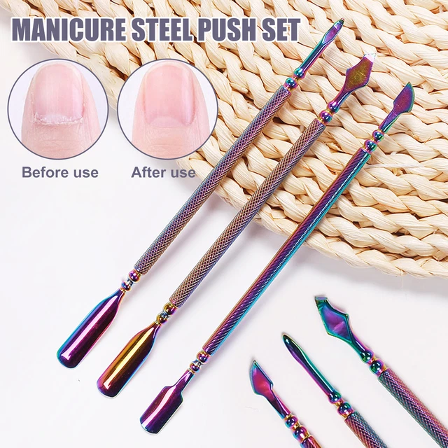 3 pz/set strumenti per manicure multifunzione facili da usare strumenti per pedicure manicure