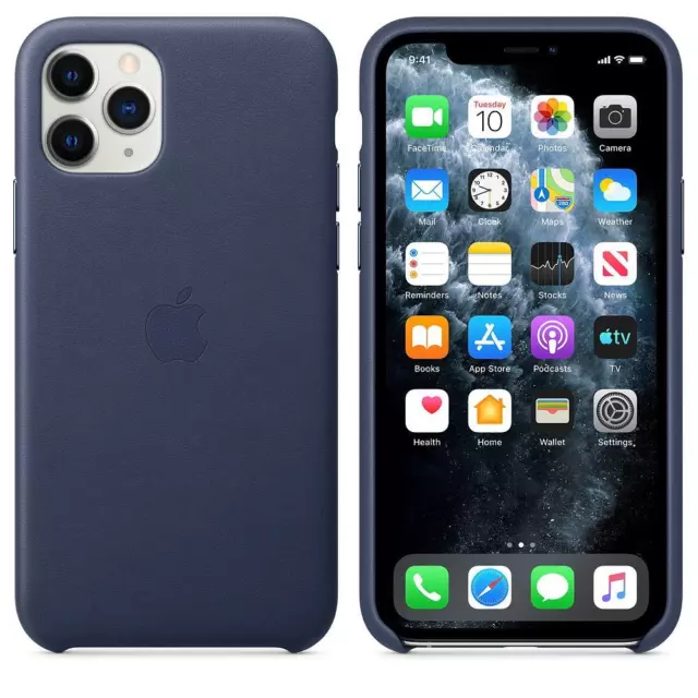 Genuino Apple IPHONE 11 Pro Funda de Piel / Cubierta - Azul Medianoche - Nueva