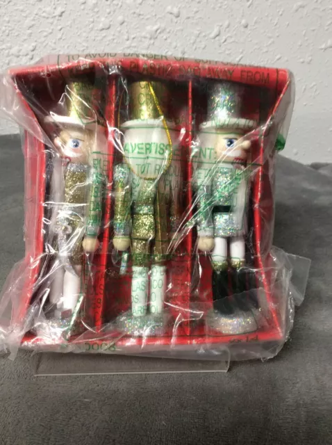 Kurt S. Adler 5-Inch Silver and Gold Nutcracker, 3 Piece Set Ornaments, Multi...