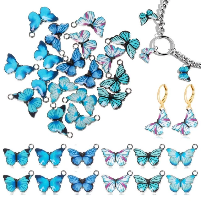 Armband Schmuck von Hand Schmetterling Charme Blaue Emaille Anhänger von Tieren