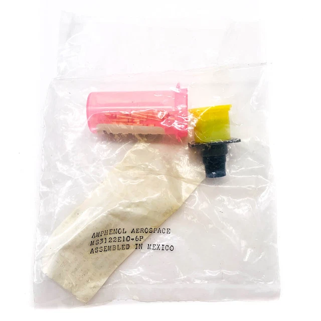 Amphenol MS3122E10-6P Circular 6Pos MIL Spec Connector & M39029/31-240 Contacts