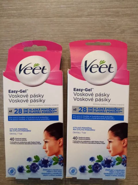 Veet 2 x 40 Easy Gel Bandes De Cire Pour Epilation Visage Prix Canon