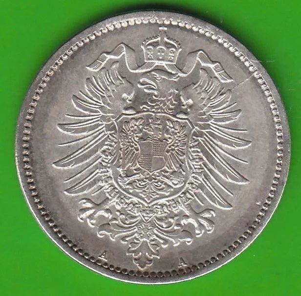 Münze Mark Silber Kaiserreich 1 Mark 1875 A in vz-st toll erhalten nswleipzig