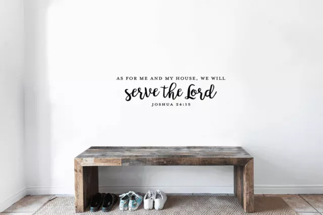 As For Me And My House We Will Serve The Lord Vinyl Wall Decal Lettering Sticker