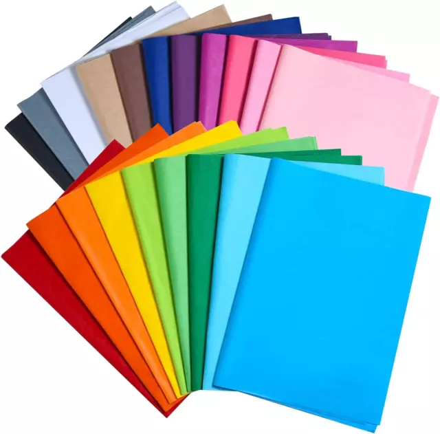 Miahart 60 Blatt farbiges Stoffpapier Bulk 35x50cm Wickelstoffpapier 20