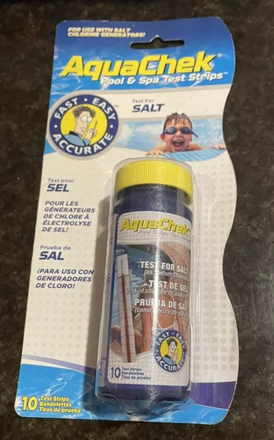 AquaChek Test For Salt Strips For Pool and Spa Free US Shipping NEW, EXP 02/2024