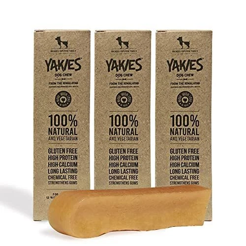 Heads Up For Tails Yak para Morder Queso Tratar Lote Perros, En Paquete De 3