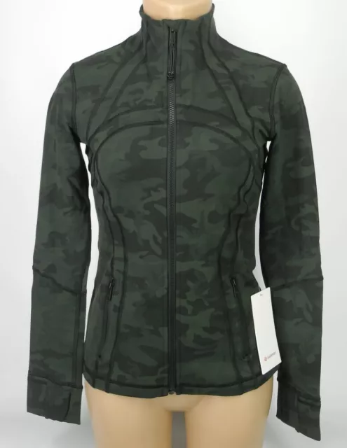 NWT LULULEMON HOODED Define Jacket Nulu~size:6~Incognito Camo Multi Gator  Green $148.00 - PicClick