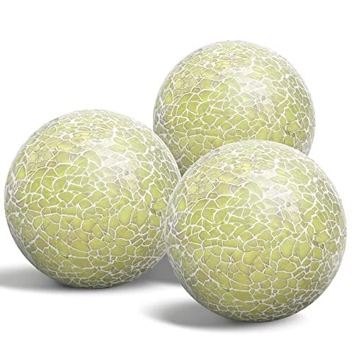 3 PCS 3.35inch Decorative Orbs Mosaic Sphere Balls Table Bowls Vases Dining