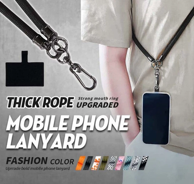 Thick Rope Cell Phone Lanyard Spacer, Anti Phone Theft Strap for iPhone