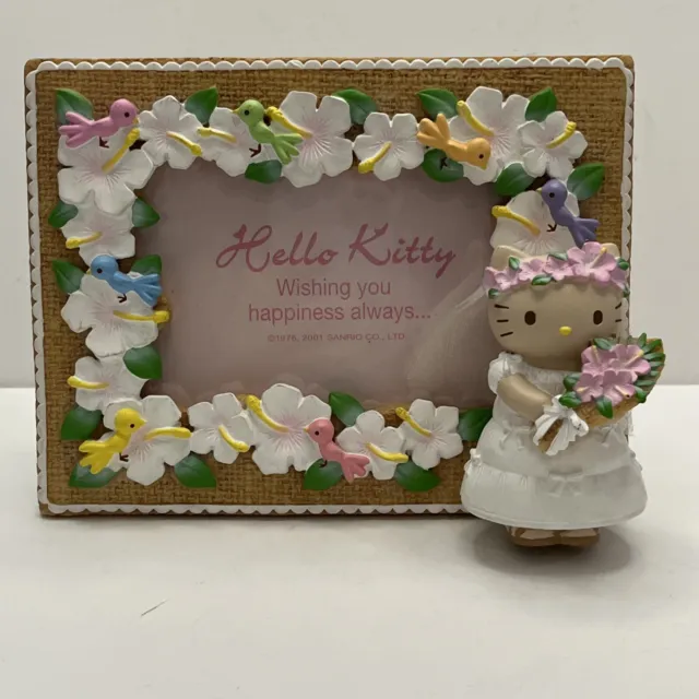 HELLO Kitty Sanrio Wedding Bride W/Veil Picture Photo Frame Stand VTG Rare 2001.