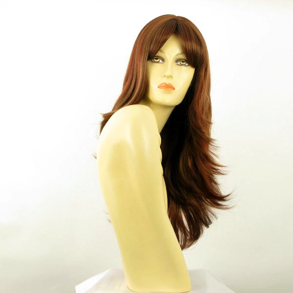 Chouchou Pour Chignon - Cheveux Synthétiques Couleur Châtain Cuivré Méché Blond Et Rouge - Taille Moyenne