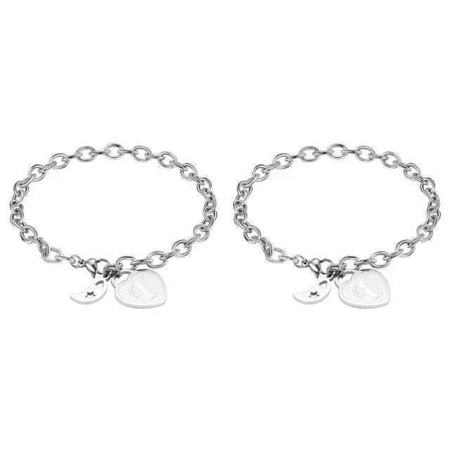 2 PC initial charms for bracelets Armbänder Für Männer Gliederarmband Mit 26