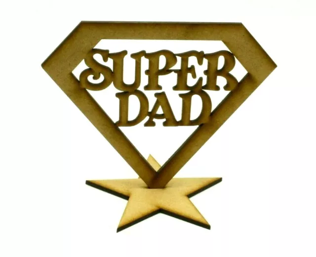 Super Dad Daddy Grandad plaque Craft Blank Fathersday Gift MDF