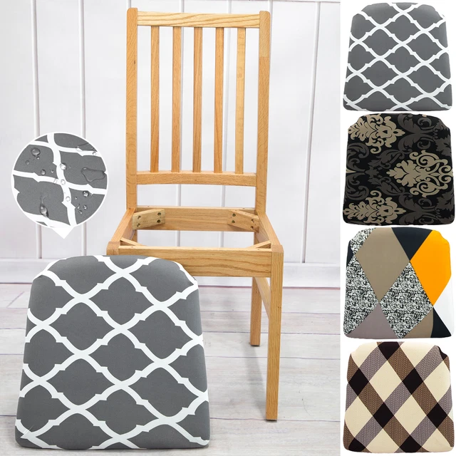 Stretch Dining Seat Bar Stool Cover ​Waterproof Cafe Chair Cushion Slipcover US
