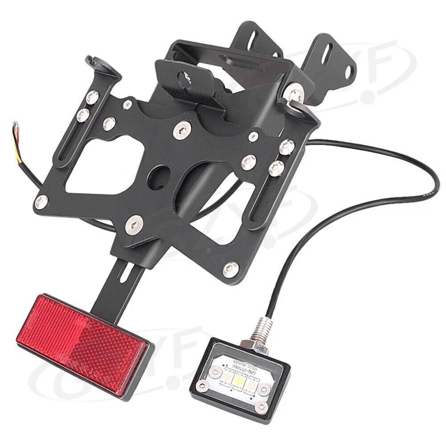 LED Tail Light License Plate Bracket Holder Set For Suzuki GSXR1000 05-06 Black