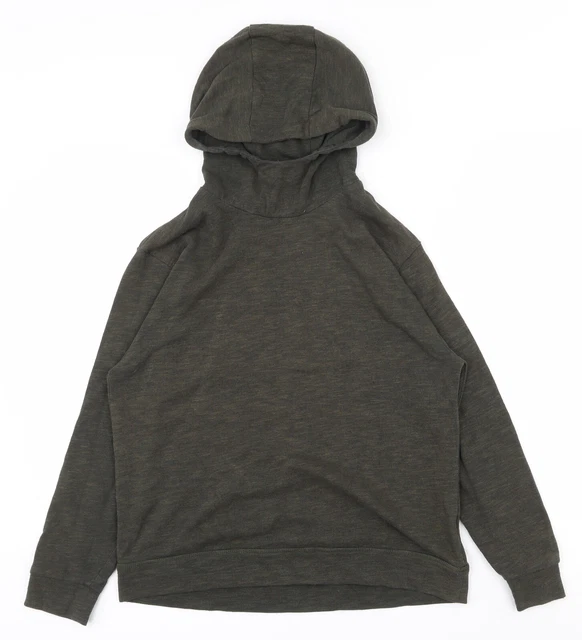 Felpa con cappuccio pullover in poliestere verde NEXT taglia 10 anni pullover