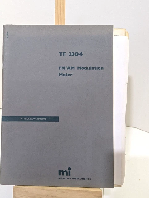MARCONI TF 2304 FM/AM Modulation Meter Orig Instruction Manual £30.84 ...