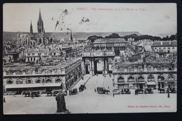 Antique CPA NANCY Postcard - Panoramic View Taken from Town Hall