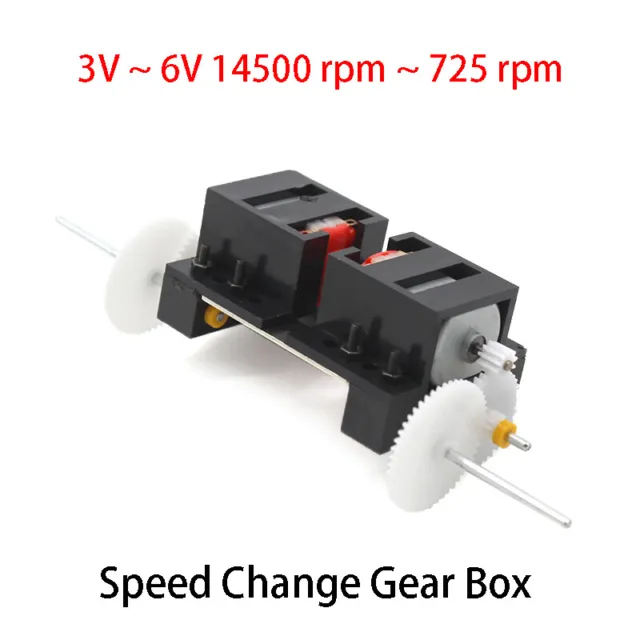 Speed Change Gear Box Reducer Motor 1:20 Reduction 3V~6V 14500~725rpm Dual Shaft